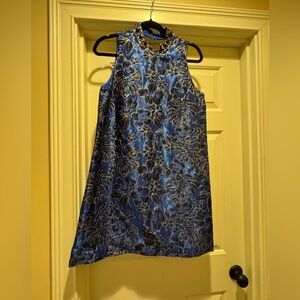 Lilly Pulitzer Blue and Gold Dress